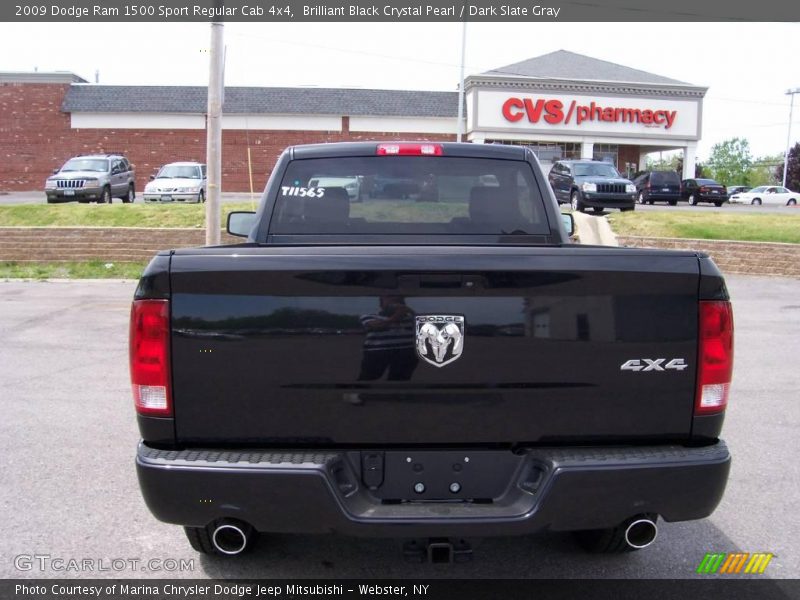 Brilliant Black Crystal Pearl / Dark Slate Gray 2009 Dodge Ram 1500 Sport Regular Cab 4x4