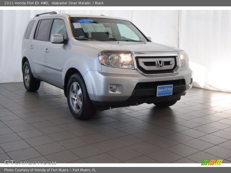 Alabaster Silver Metallic / Black 2011 Honda Pilot EX 4WD