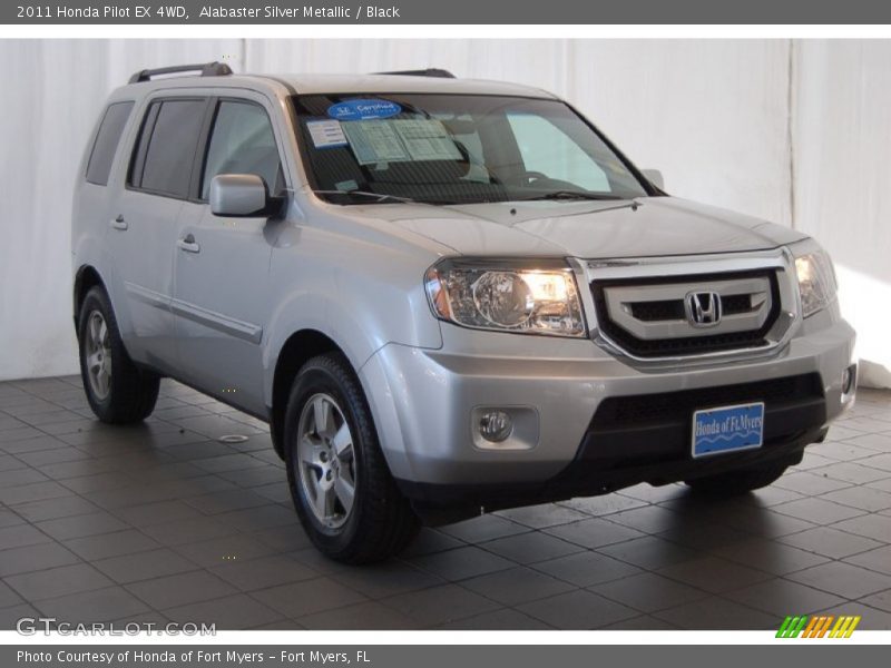 Alabaster Silver Metallic / Black 2011 Honda Pilot EX 4WD