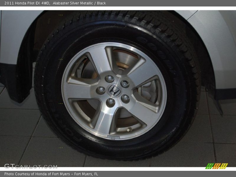 Alabaster Silver Metallic / Black 2011 Honda Pilot EX 4WD