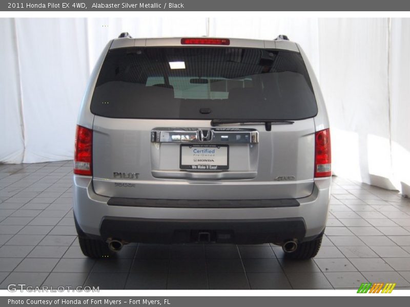 Alabaster Silver Metallic / Black 2011 Honda Pilot EX 4WD