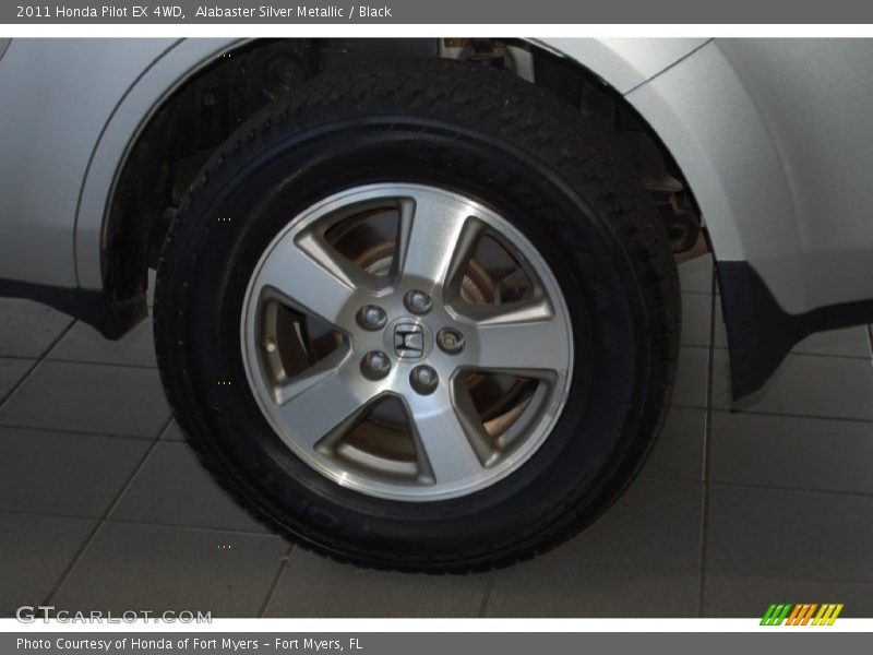 Alabaster Silver Metallic / Black 2011 Honda Pilot EX 4WD