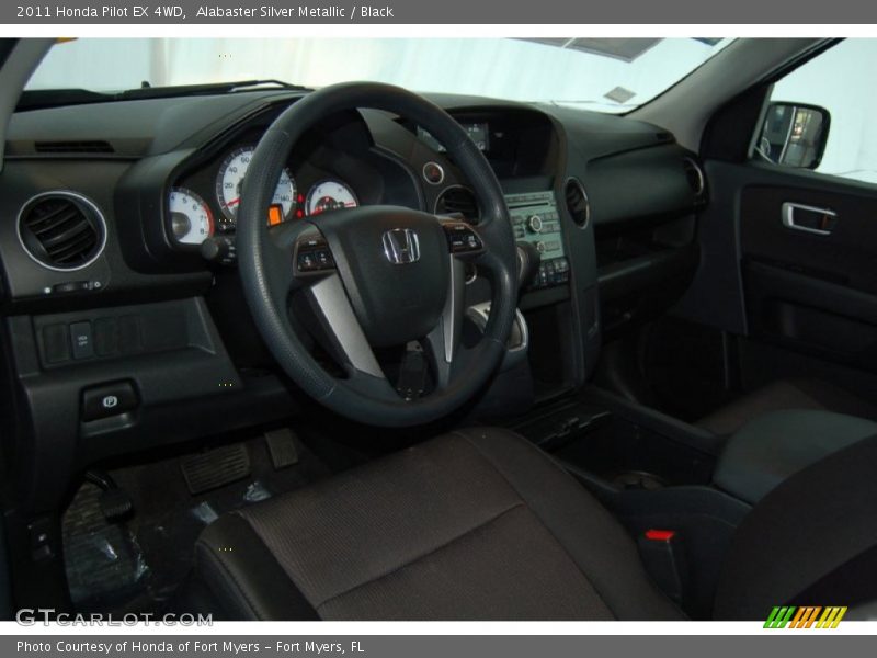 Alabaster Silver Metallic / Black 2011 Honda Pilot EX 4WD