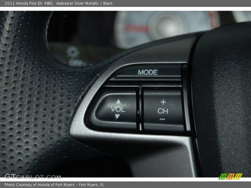 Alabaster Silver Metallic / Black 2011 Honda Pilot EX 4WD