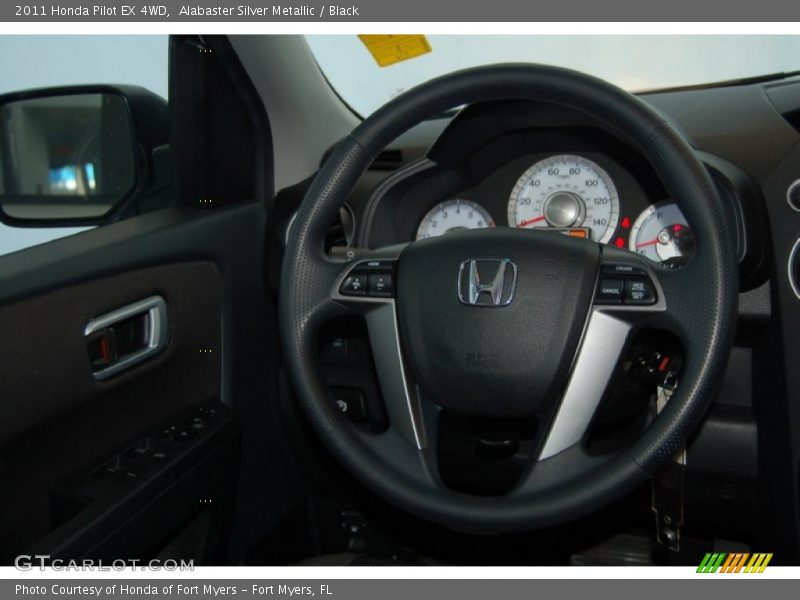 Alabaster Silver Metallic / Black 2011 Honda Pilot EX 4WD