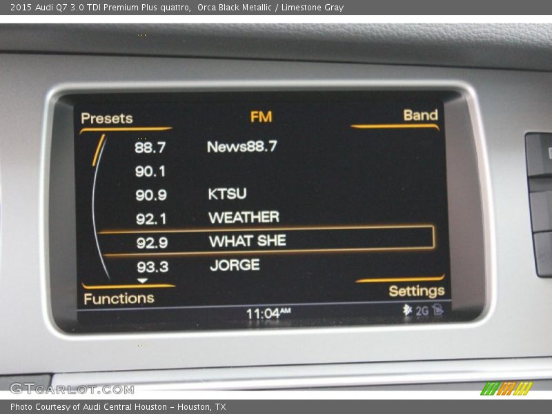 Orca Black Metallic / Limestone Gray 2015 Audi Q7 3.0 TDI Premium Plus quattro