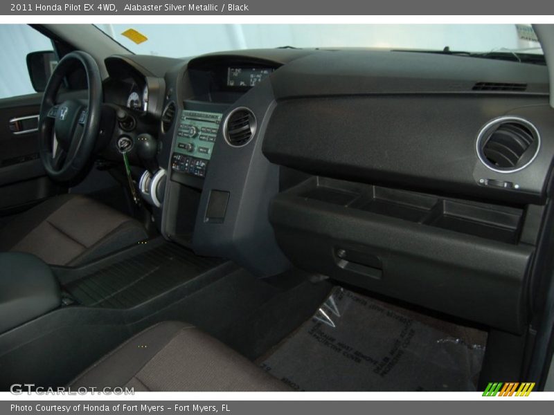 Alabaster Silver Metallic / Black 2011 Honda Pilot EX 4WD