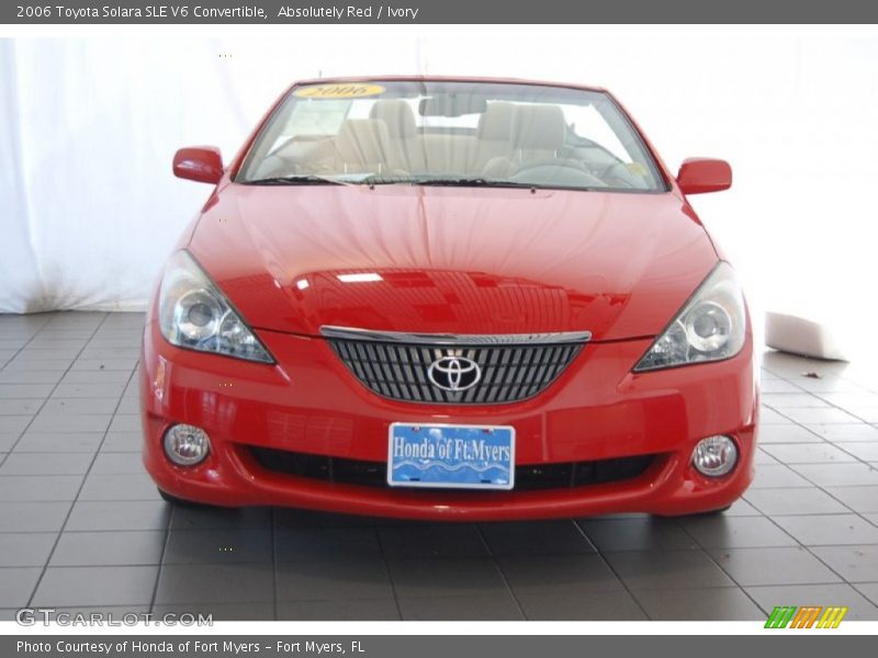 Absolutely Red / Ivory 2006 Toyota Solara SLE V6 Convertible