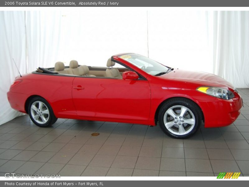Absolutely Red / Ivory 2006 Toyota Solara SLE V6 Convertible