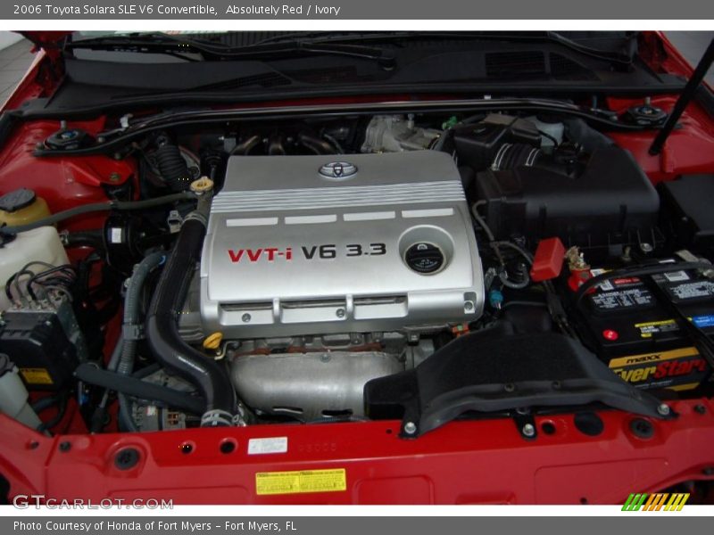 Absolutely Red / Ivory 2006 Toyota Solara SLE V6 Convertible