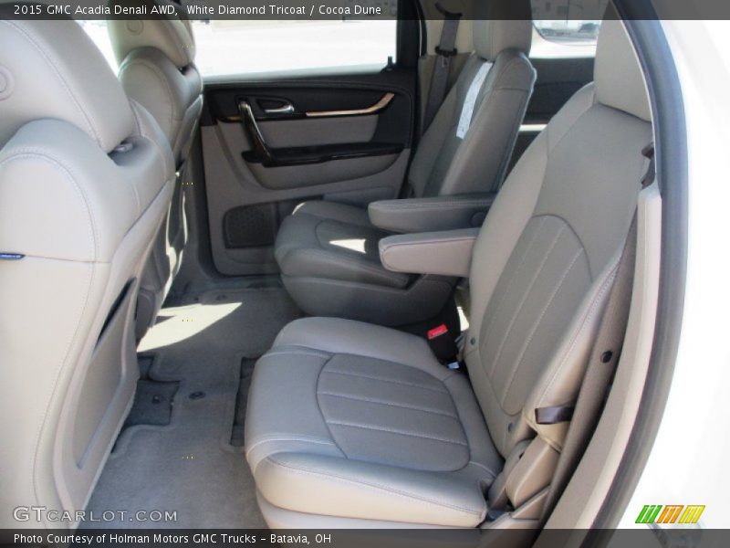 White Diamond Tricoat / Cocoa Dune 2015 GMC Acadia Denali AWD
