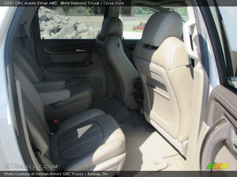 White Diamond Tricoat / Cocoa Dune 2015 GMC Acadia Denali AWD