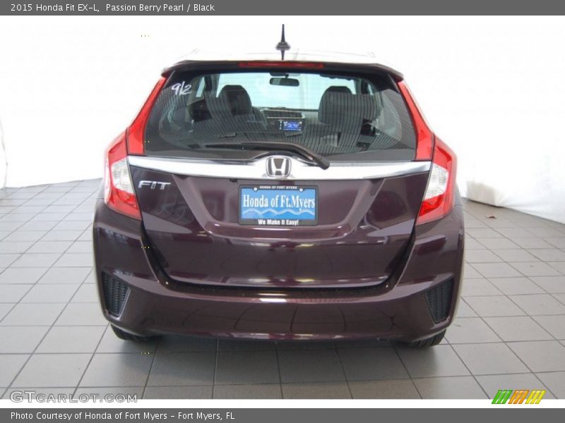 Passion Berry Pearl / Black 2015 Honda Fit EX-L