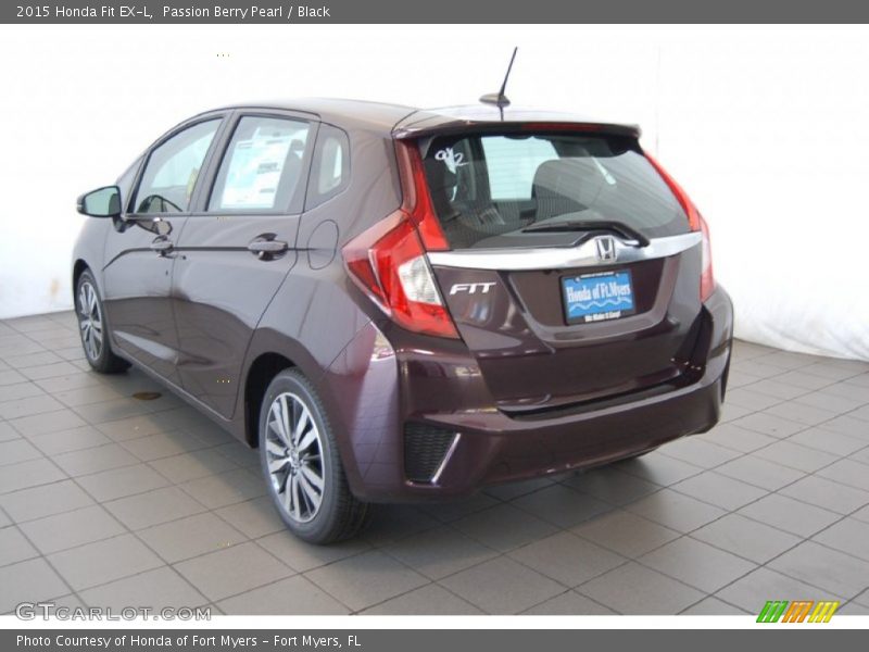 Passion Berry Pearl / Black 2015 Honda Fit EX-L