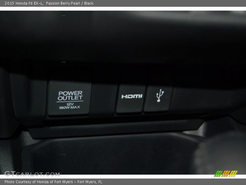 Passion Berry Pearl / Black 2015 Honda Fit EX-L