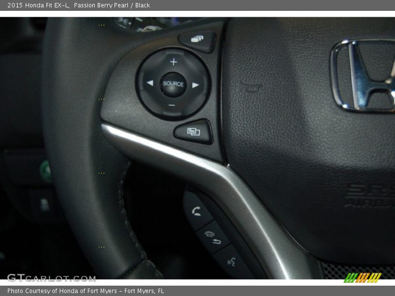 Passion Berry Pearl / Black 2015 Honda Fit EX-L
