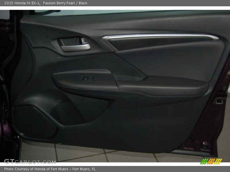 Passion Berry Pearl / Black 2015 Honda Fit EX-L