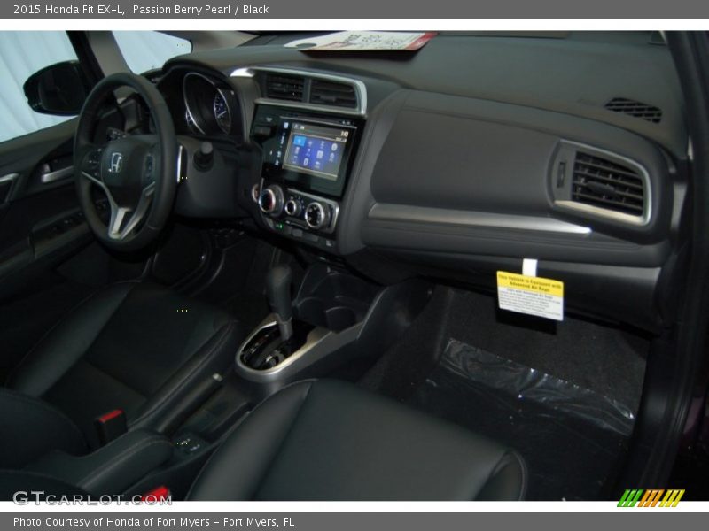 Passion Berry Pearl / Black 2015 Honda Fit EX-L