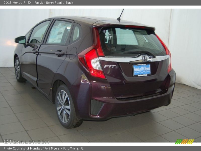 Passion Berry Pearl / Black 2015 Honda Fit EX