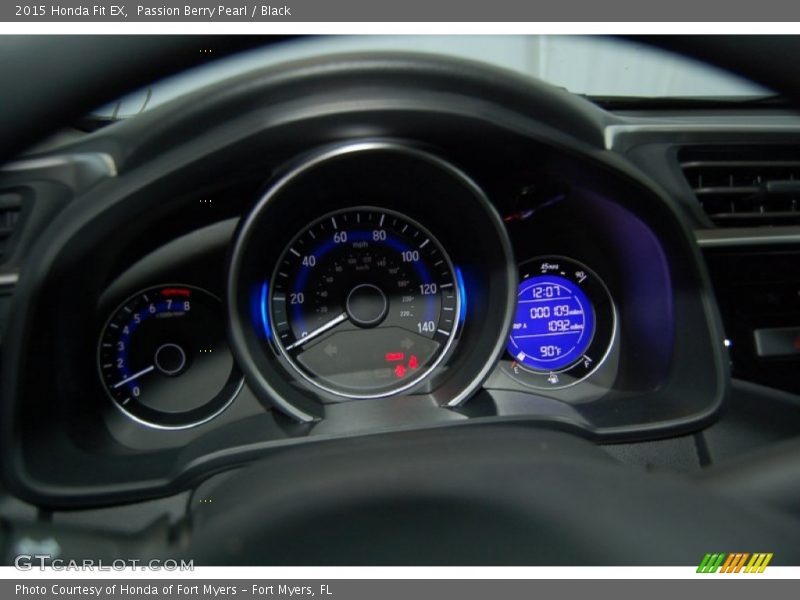 Passion Berry Pearl / Black 2015 Honda Fit EX