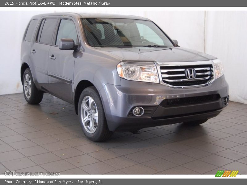 Modern Steel Metallic / Gray 2015 Honda Pilot EX-L 4WD