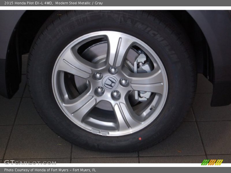 Modern Steel Metallic / Gray 2015 Honda Pilot EX-L 4WD