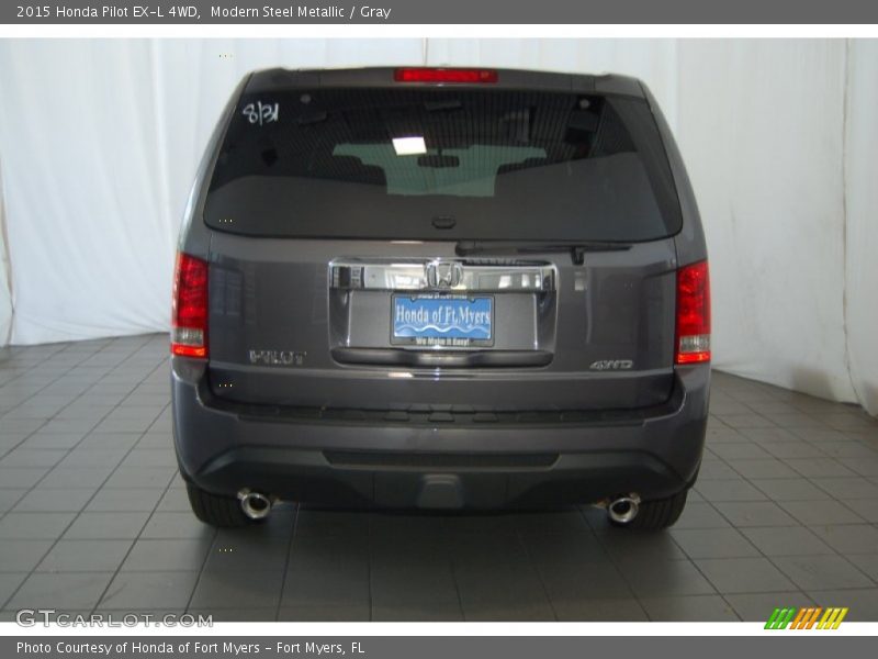 Modern Steel Metallic / Gray 2015 Honda Pilot EX-L 4WD