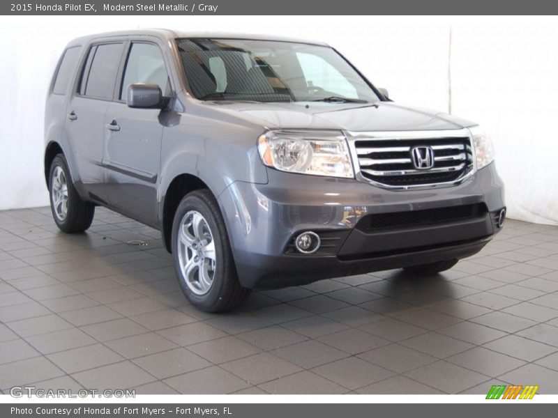 Modern Steel Metallic / Gray 2015 Honda Pilot EX