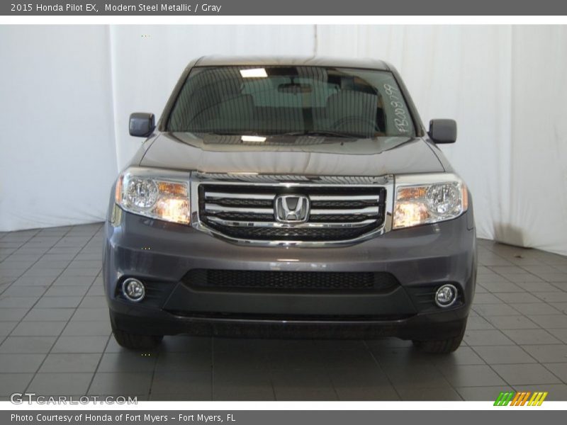 Modern Steel Metallic / Gray 2015 Honda Pilot EX