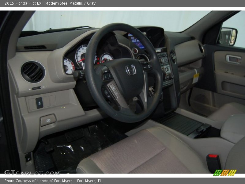Modern Steel Metallic / Gray 2015 Honda Pilot EX