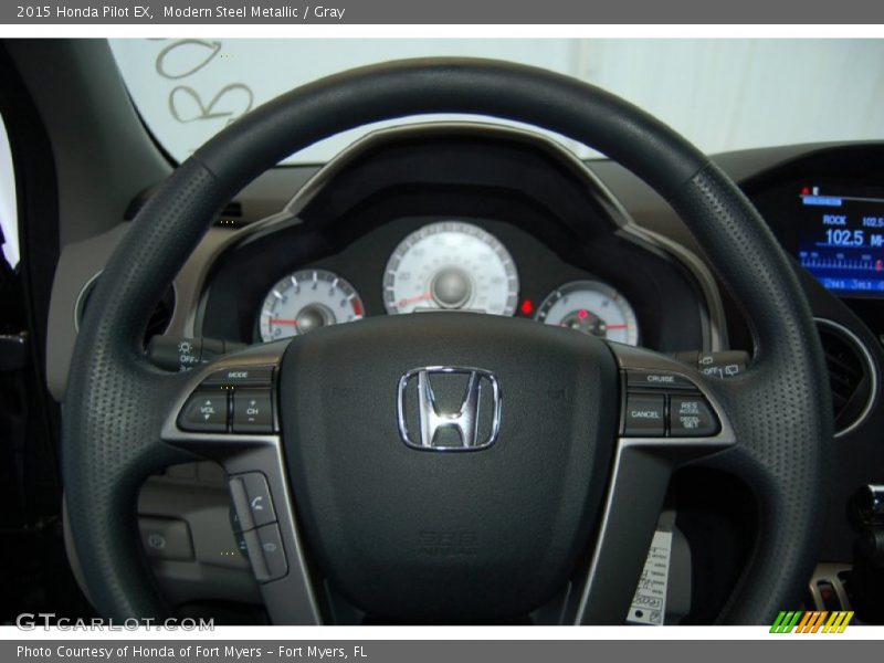 Modern Steel Metallic / Gray 2015 Honda Pilot EX