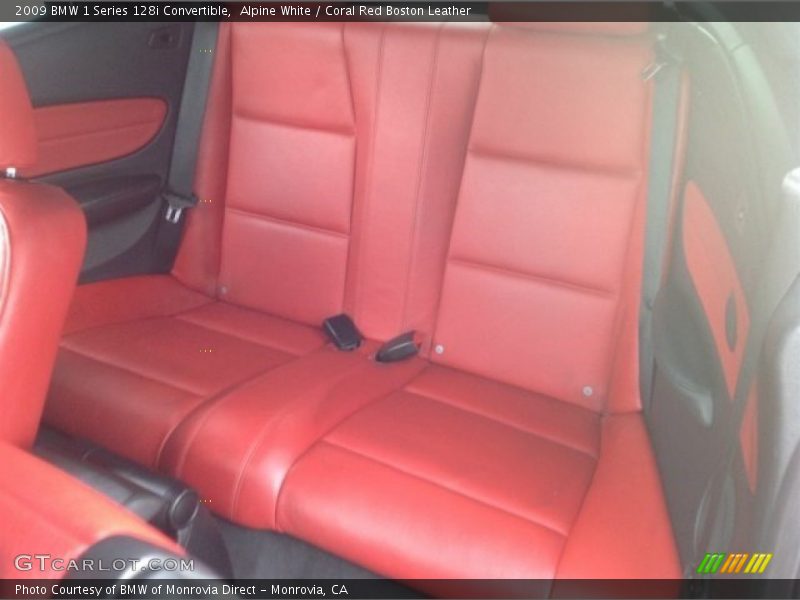 Alpine White / Coral Red Boston Leather 2009 BMW 1 Series 128i Convertible