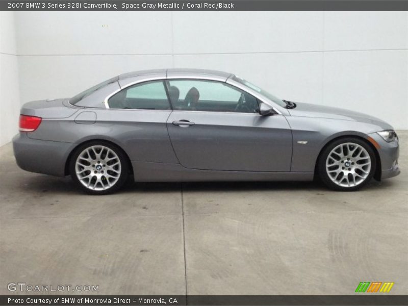 Space Gray Metallic / Coral Red/Black 2007 BMW 3 Series 328i Convertible