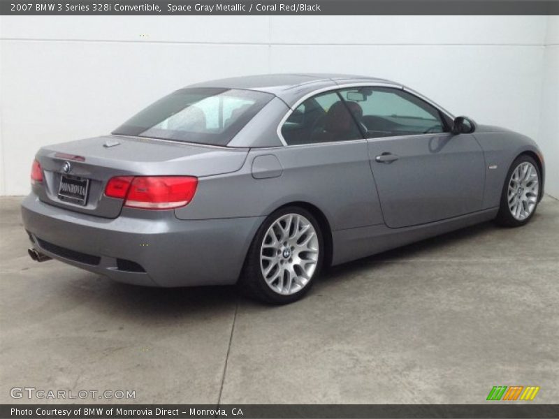 Space Gray Metallic / Coral Red/Black 2007 BMW 3 Series 328i Convertible