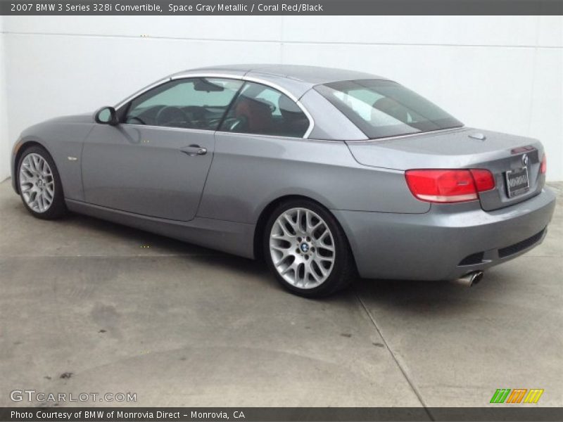Space Gray Metallic / Coral Red/Black 2007 BMW 3 Series 328i Convertible