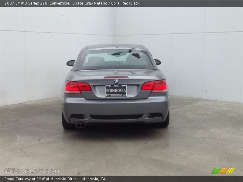 Space Gray Metallic / Coral Red/Black 2007 BMW 3 Series 328i Convertible