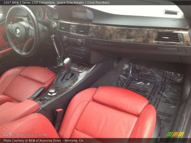 Space Gray Metallic / Coral Red/Black 2007 BMW 3 Series 328i Convertible