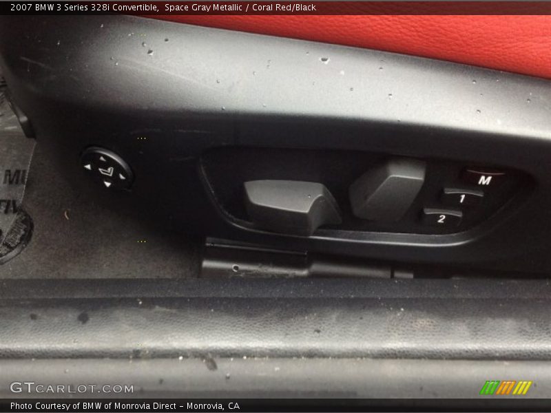 Space Gray Metallic / Coral Red/Black 2007 BMW 3 Series 328i Convertible