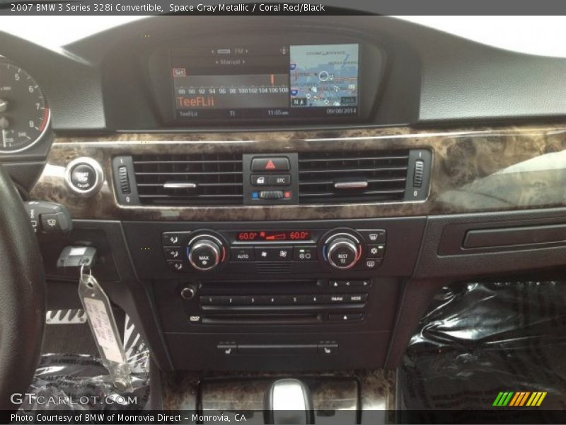 Space Gray Metallic / Coral Red/Black 2007 BMW 3 Series 328i Convertible