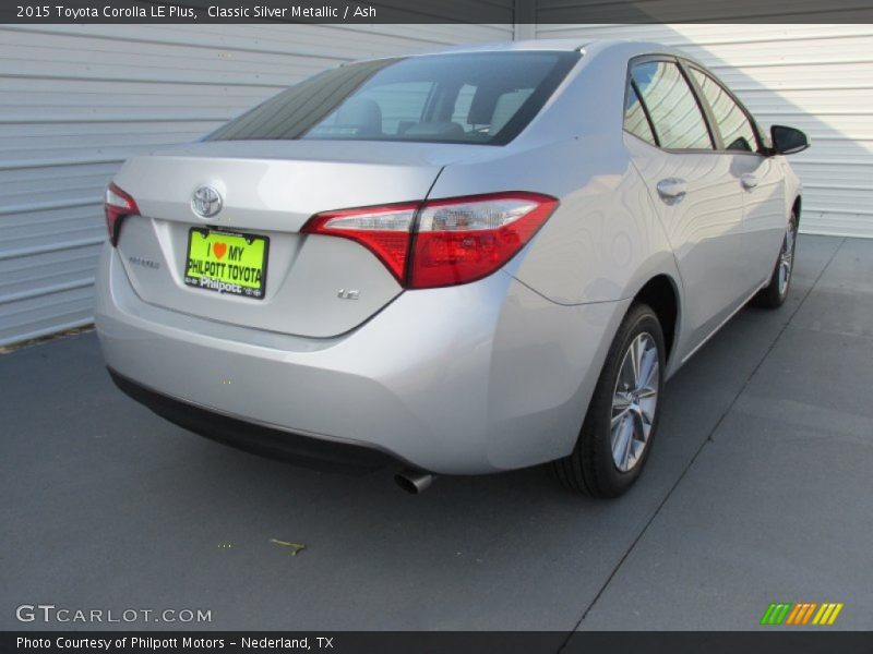 Classic Silver Metallic / Ash 2015 Toyota Corolla LE Plus
