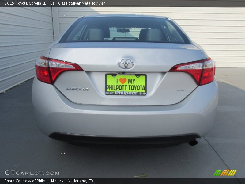 Classic Silver Metallic / Ash 2015 Toyota Corolla LE Plus