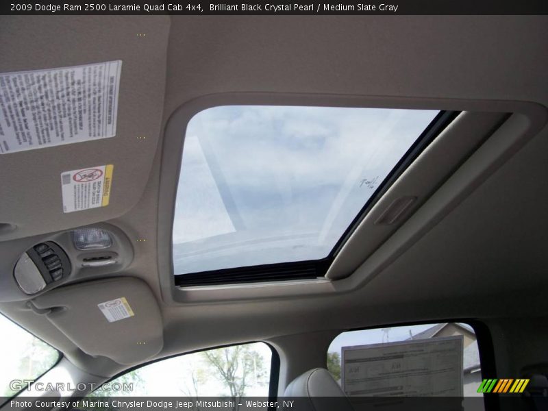 Brilliant Black Crystal Pearl / Medium Slate Gray 2009 Dodge Ram 2500 Laramie Quad Cab 4x4