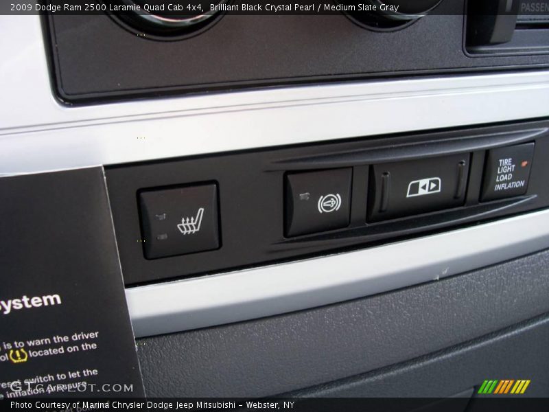 Brilliant Black Crystal Pearl / Medium Slate Gray 2009 Dodge Ram 2500 Laramie Quad Cab 4x4