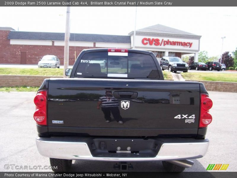 Brilliant Black Crystal Pearl / Medium Slate Gray 2009 Dodge Ram 2500 Laramie Quad Cab 4x4