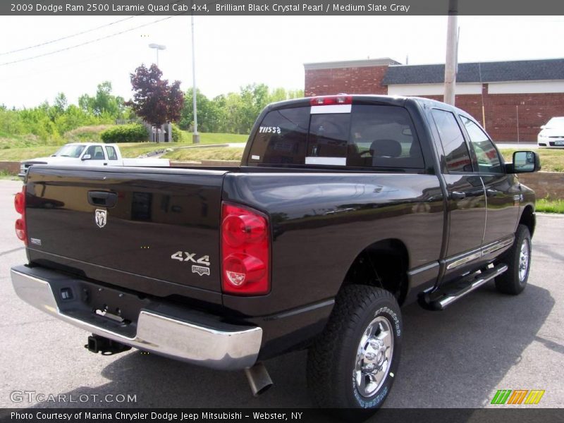 Brilliant Black Crystal Pearl / Medium Slate Gray 2009 Dodge Ram 2500 Laramie Quad Cab 4x4