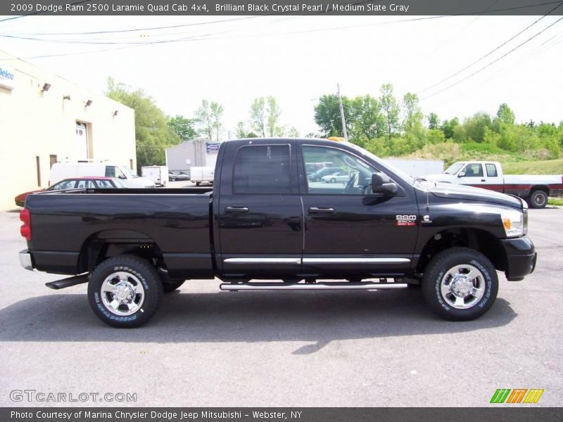 Brilliant Black Crystal Pearl / Medium Slate Gray 2009 Dodge Ram 2500 Laramie Quad Cab 4x4