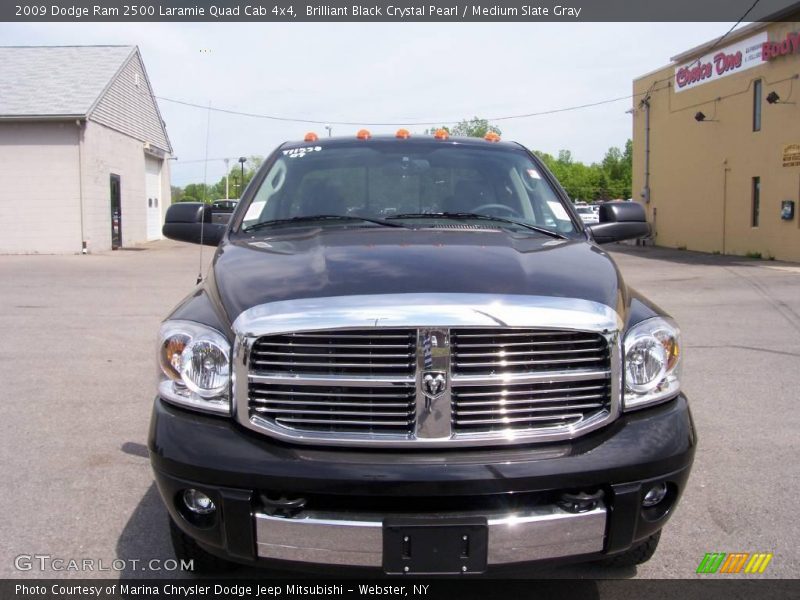 Brilliant Black Crystal Pearl / Medium Slate Gray 2009 Dodge Ram 2500 Laramie Quad Cab 4x4