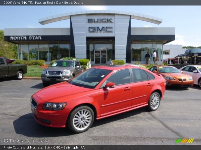 Passion Red / Dark Beige/Quartz 2006 Volvo S40 T5