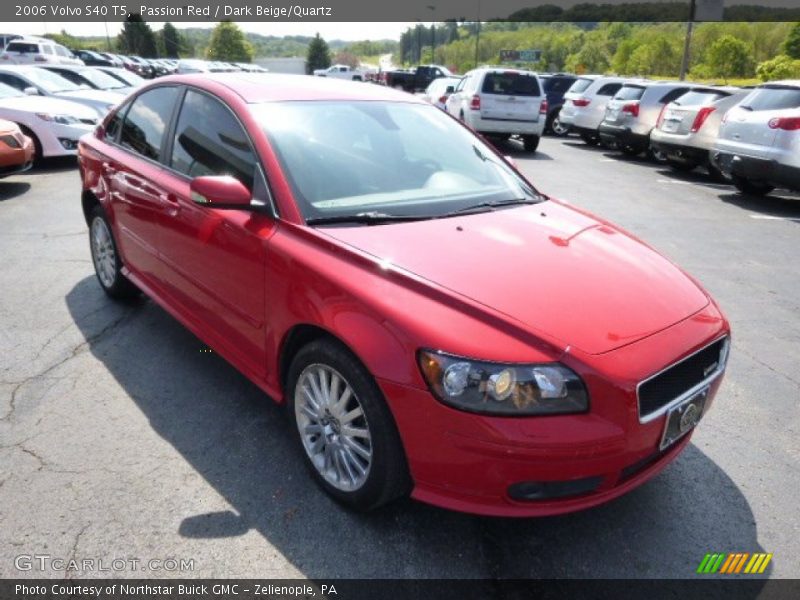 Passion Red / Dark Beige/Quartz 2006 Volvo S40 T5