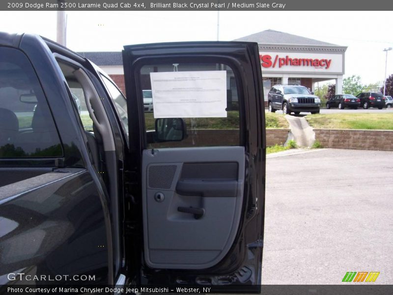 Brilliant Black Crystal Pearl / Medium Slate Gray 2009 Dodge Ram 2500 Laramie Quad Cab 4x4